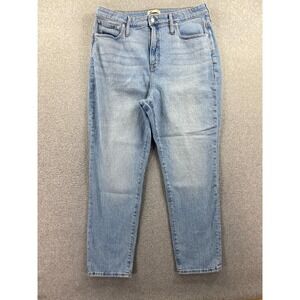 Madewell Curvy Perfect Vintage Jean Womens Size 33T Light Wash Blue Tapered Leg